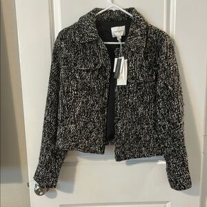A New Day Black and White Textured Blazer